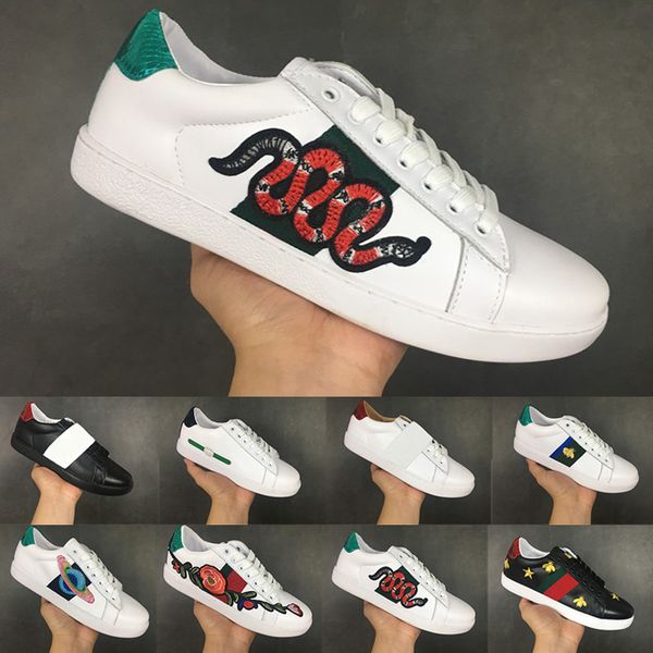 

ACE роскошный дизайнер кроссовки Кроссовки для мужчин Женщины тройной вышитые Черный Тигр Bee обувь из натуральной кожи Повседневная обувь размер 36-44