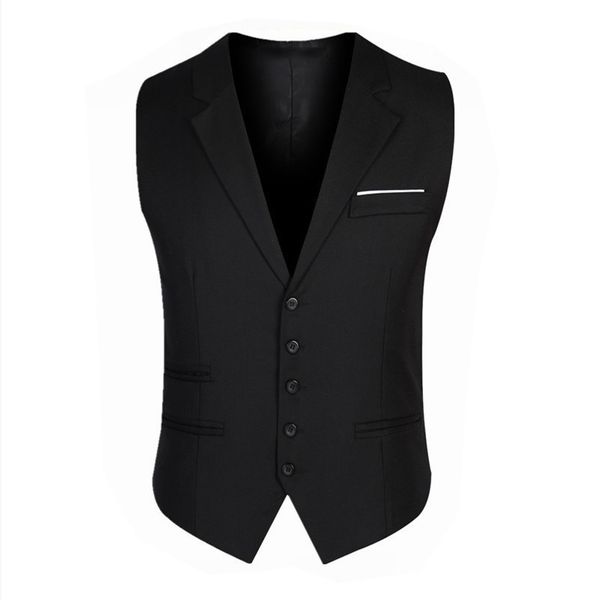 

new arrival dress vests for men slim fit mens suit vest male waistcoat gilet homme casual sleeveless formal business jacket, Black;white