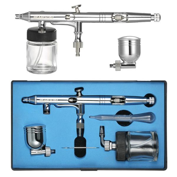 

многоцелевой mini spray gun professional dual-action аэрограф kit air control air-brush + пипетка 0.25мм 7cc 22cc для искусства