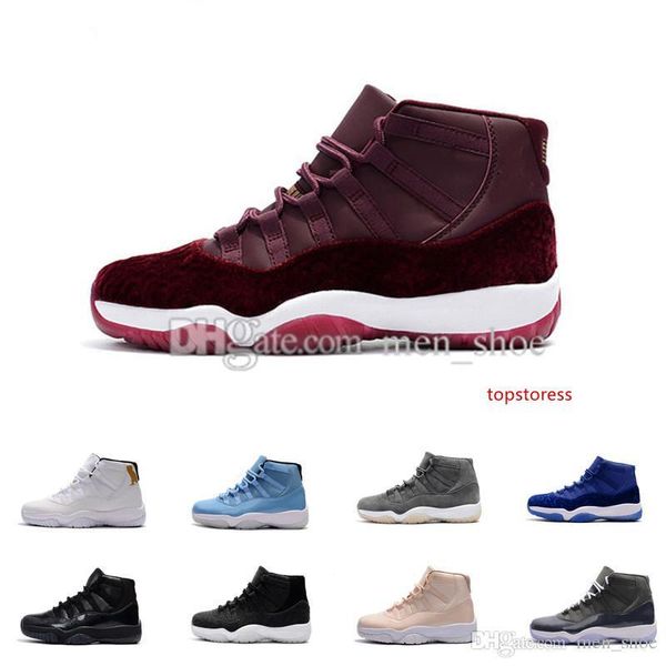 

new 11 velvet heiress night maroon men women basketball shoes wine red 11s velvet heiress sports sneakers with shoes