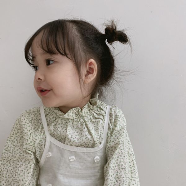 

2019 new stylish girls printed shirt autumn long sleeve fashion girls blouse 1-6 years, Blue