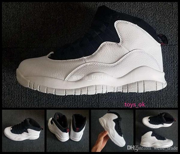 

men oreo 10 x new men basketball shoes fashion black white man sneakers mens 10s jumpman basket ball sports shoes size 41-47