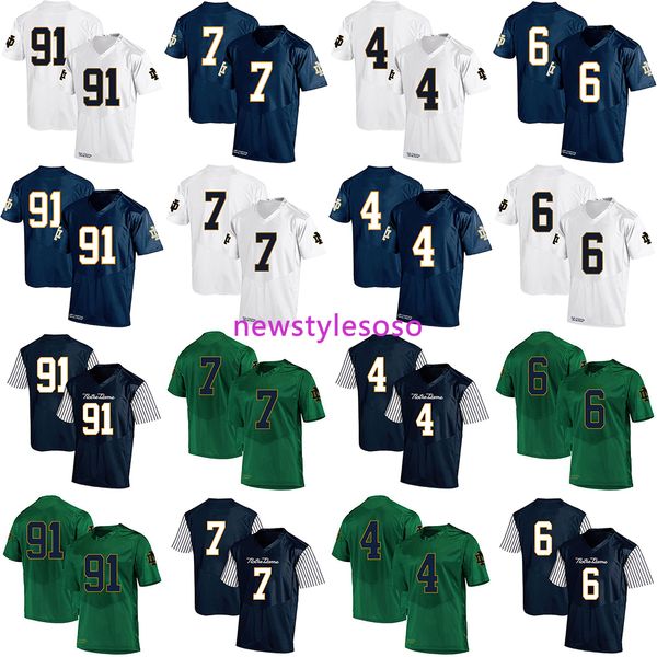 

2019 ncaa football norte dame fighting irish 91 шелдон день 7 стефон тьюитт 4 te'von кони 6 тео риддик трикотажных изделий, Black;red