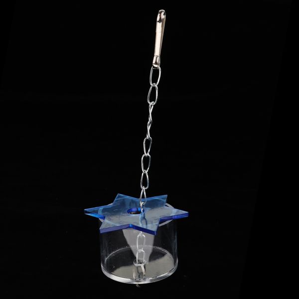 

parrot bird foraging feeder food hex star acrylic cup cage toys for treats