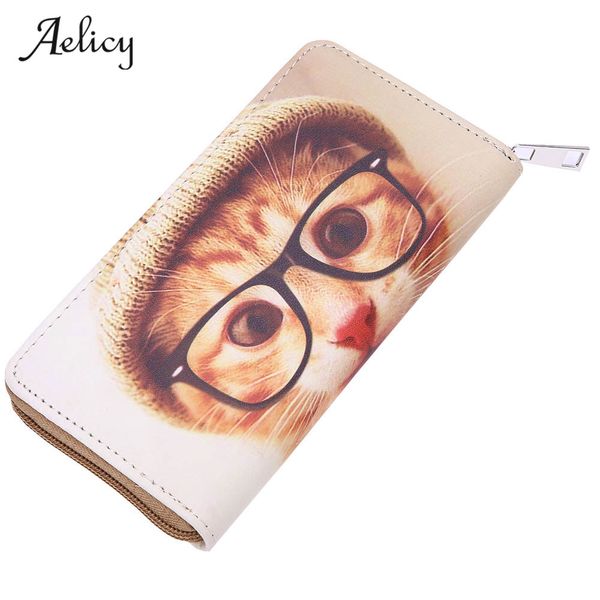 

aelicy women leather zipper long wallet animal prints pu women wallet fashion female purse long coin card holder carteira 0918, Red;black