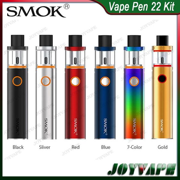 

100% original smok vape pen 22 kit 1650mah buit-in battery with cap filling tank aio starter kit with structure detachable 9089