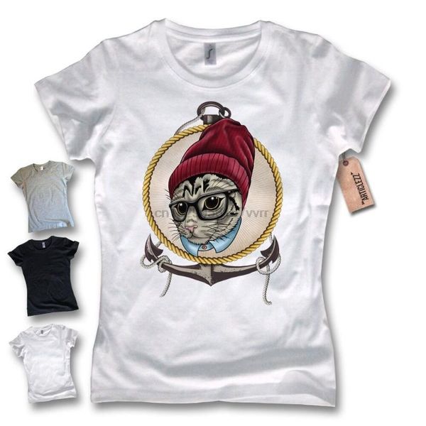 

ladies t-shirt hipster cat - hipster vintage nerd cotton s m  xl(1, White;black