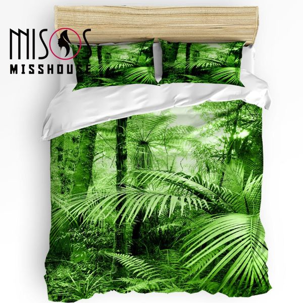 

misshouse bedding sets green bush forest scenery home textile 3pcs duvet cover set comforter cover pillowcases