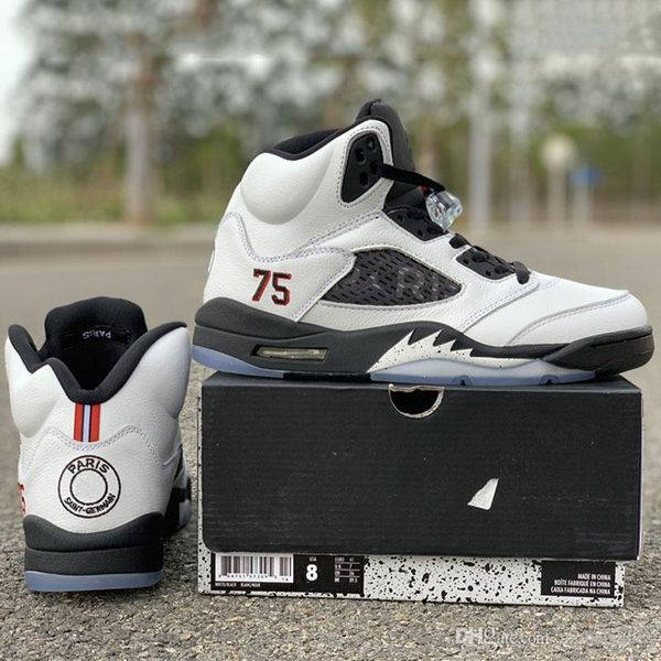 

Paris Basketball Shoes 5s New Release 75 German Brand Designer Upper Leather Fashion Mens Trainers Sneakers With Box