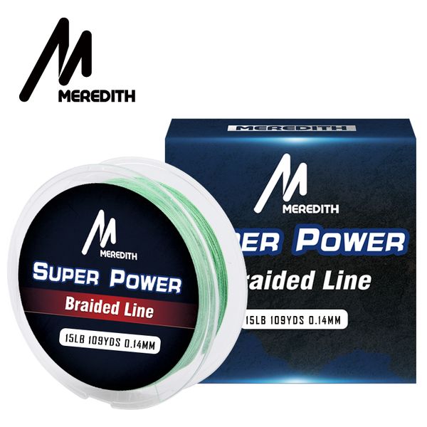 

meredith brand 100m 300m 500m 1000m 4 strand 10-40lb braided fishing line pe multilament braid lines lake river fishing