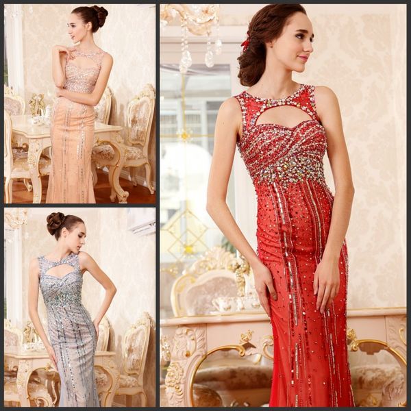

maxi 2016 luxury crystal vestidos formal brides evening gowns backless red long beaded party prom dresses, White;black