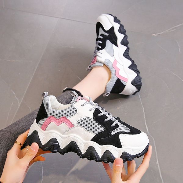 

2020 spring women sneakers fashion running shoes woman comfortable breathable mesh flats female platform women's shoes e16-34