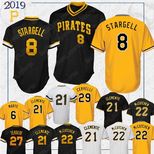 

Pittsburgh jerseys Pirates 8 Stargell Majestic jersey 27 Kent Tekulve Retro 21 Roberto Clemente 22 Andrew 2019 shirt