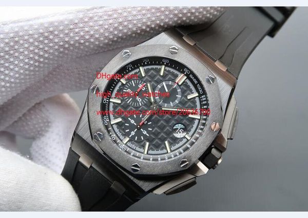 

factory supplier watches wristwatch mens watch 42mm quartz chronograph movement satch black dial, Slivery;brown