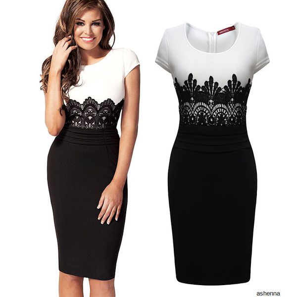 

womens designer large size lace socialite short sleeve hip white cocktail dress female18aw u4e8, Black;gray