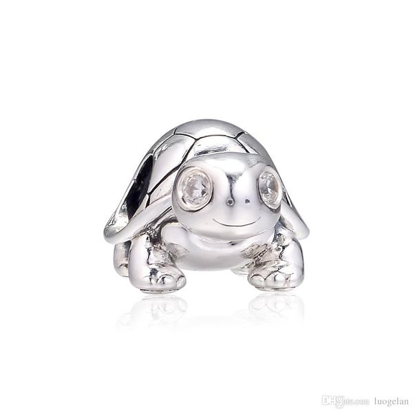 

2019 original 925 sterling silver jewelry tortoise charm beads fits european pandora bracelets necklace for women making, Bronze;silver