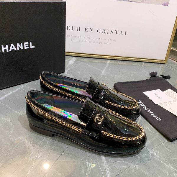 

2020patent calfskin luxury designer dress shoes ladies banquet bridal wedding shoes womans casual formal dress leather party size 35-40i, Black