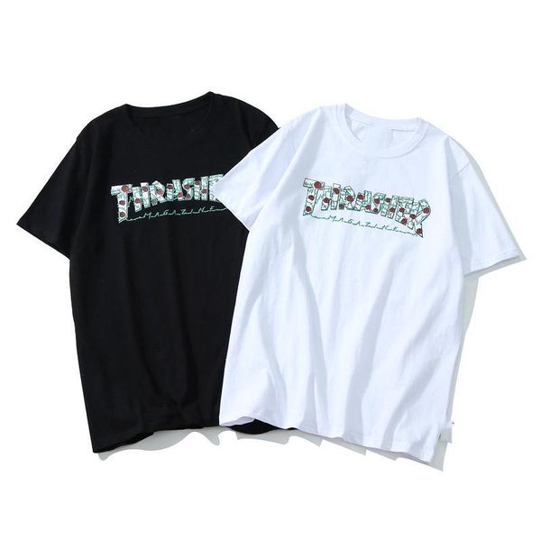 

mens fashion letter print t-shirts short sleeve tshirt designer tees males fashion loose streetwear tees, White;black
