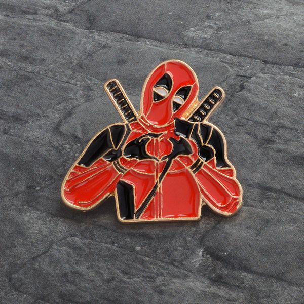 

cute deadpool stud brooches for womens enamel earrings jewelry gifts girls, Gray