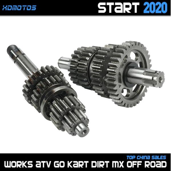 

lf140 engine transmission gear box main counter shaft kit for lifan 140cc 1p55fmj horizontal kick starter engine dirt pit bikes