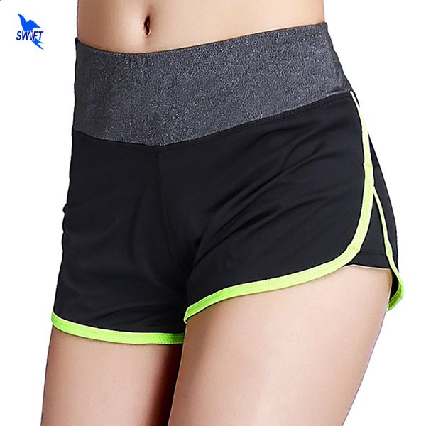 

running shorts gym breathable women fake 2 in 1 sport short fitness ladies exercise yoga underpants quick dry tennis tights, Black;blue