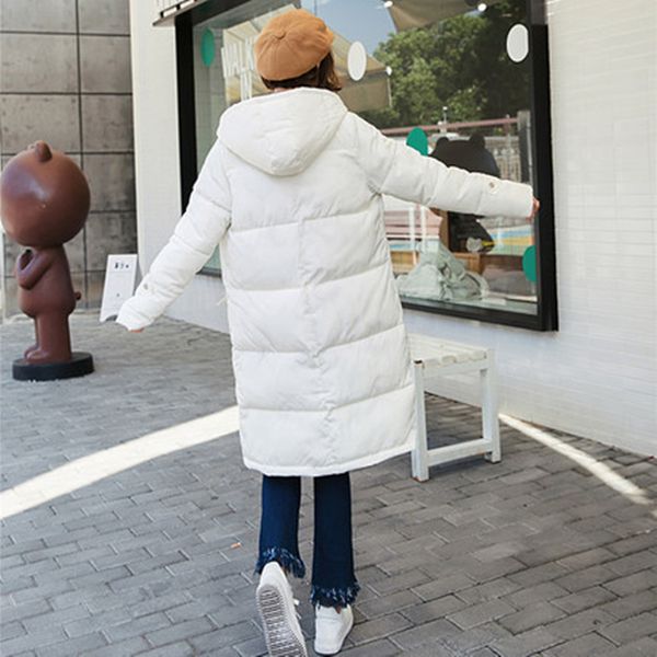 

кнопка новый женский зимний горн однобортный карманы хлопок верхняя одежда женский сыпучие повседневная мода комфортное верхняя одежда zx117, Black