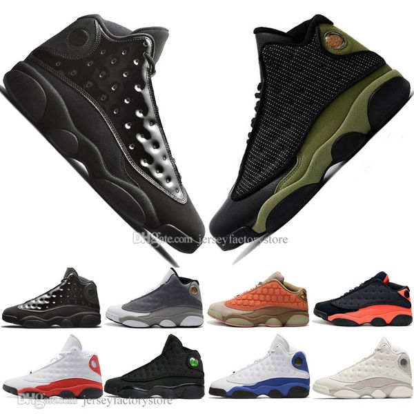 

in stock 13 13s cap and gown terracotta blush mens basketball shoes chicago black infrared flints bred men sports sneakers designer eur36-47