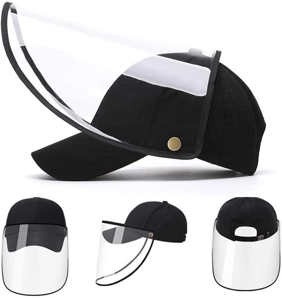 

Защитная маска Баскбол шляпа с защитой TPU пылезащитная регулируемая шляпа Солнца, 100% хлопок материал черный шелушащийся видимый TPU для взрослых унисекс