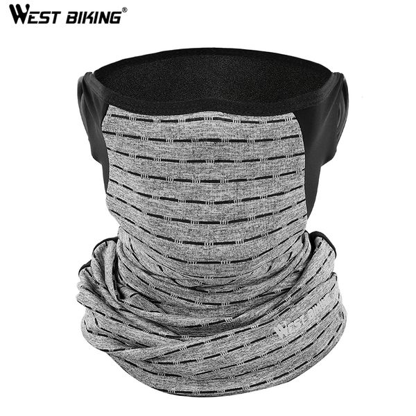 

west biking ice silk cycling mask bicycle half face mask breathable bandanas fishing running headband sport ear protection, Black