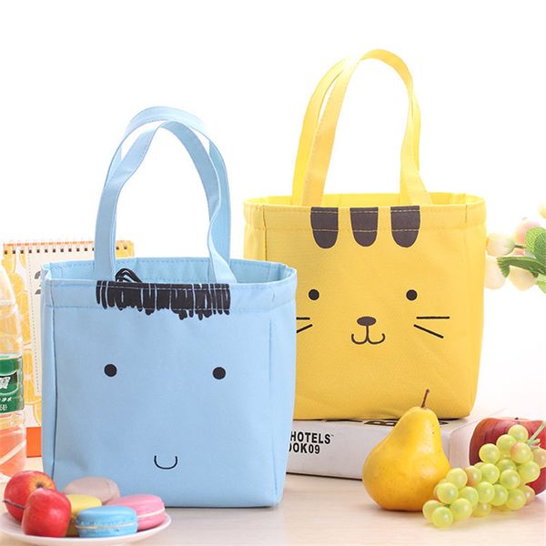 

lunch box bag waterproof portable lunch box bag insulated with canvas large ice, Blue;pink
