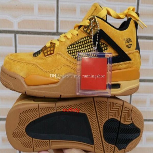 

2019 new iv 4 wheat gold men s basketball shoes quality 4s white sports shoes sports training sports shoes size 40-45