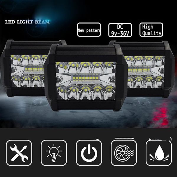 

universal car led work light automative three rows three eye working lights 4 inch car led work light