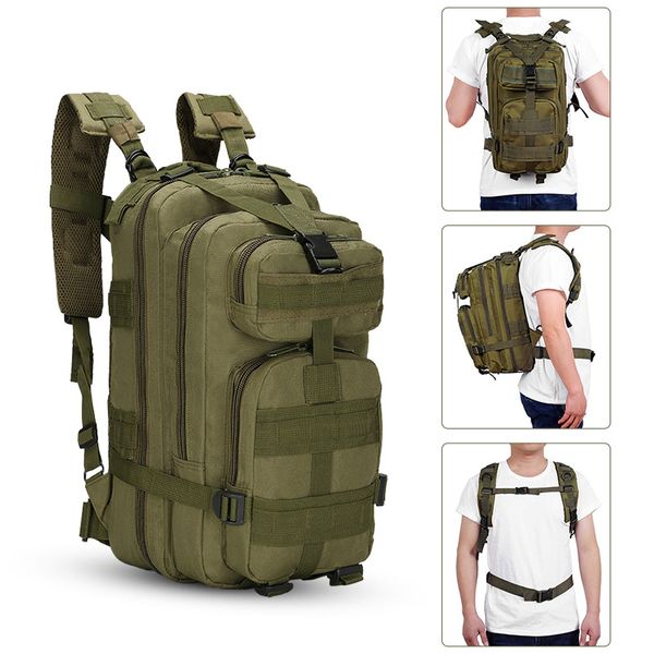

3p tactical assault pack backpack army molle waterproof bug out bag small for outdoor hiking camping hunting rucksack