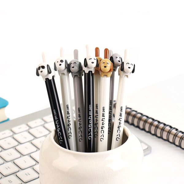 

Lovely Press Dog Gel Pens for writing Cute Cat 0.5 mm Black Ink Signature pen School supplies Stationery gift