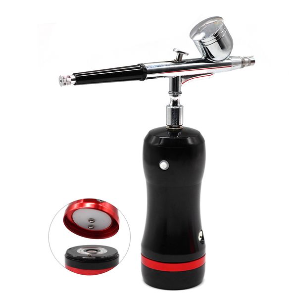 

wireless rechargeable portable makeup airbrush kit with mini air compressor spray pen for tattoo nail art paint cake