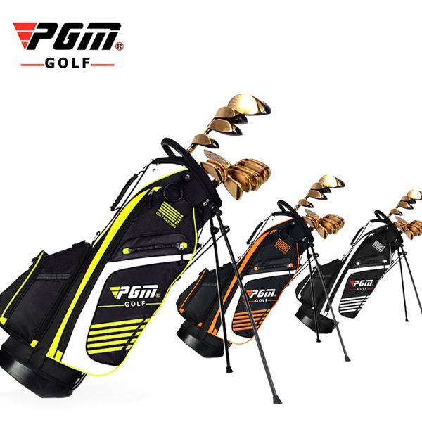 

90*28cm pgm portable golf stand bag golf bags with stand 14 sockets multi outdoor sport pockets standard bag with shoulder strap