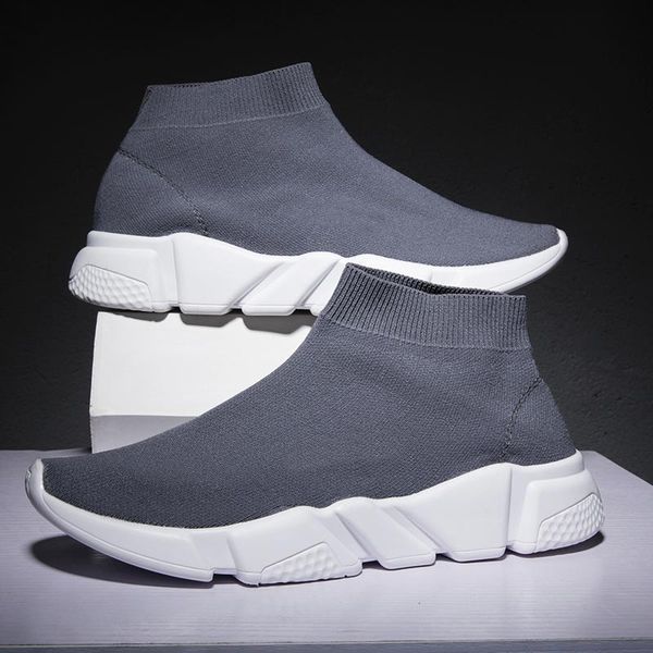 

plus size high socks sneakers women running shoes sports men shoes sport femme tennis mujer 2019 gray training trainer b-246