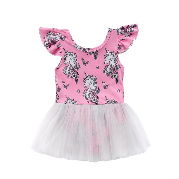 

Pudcoco Kid Baby Girl Cartoon Unicorn Tulle Party Pageant Dress Sundress Clothes wear 1-4T