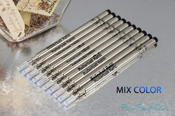 

10 шт супер а + качество офис школьные канцелярские принадлежности м ручка роскошный металлический винт резьба ролик шариковая ручка заправк, Black;red