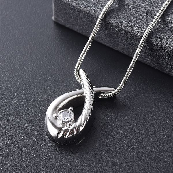 

ijd11529 free воронка и коробка подарка, серебряный тон мемориальная урна ожерелье кремация ленты кулон урна ожерелье keepsake ювелирные изд, Silver