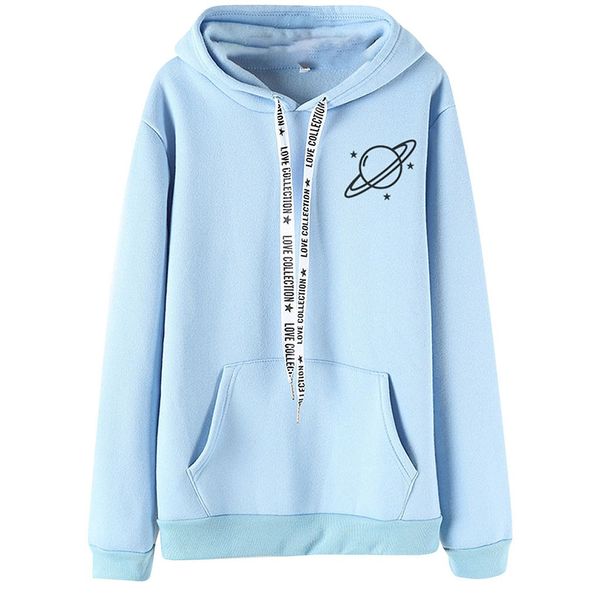 

women loose strappy hoody sweatshirts casual lady girls printed hooded pullover hoodies outdoor sportwear wtih pockets, Black
