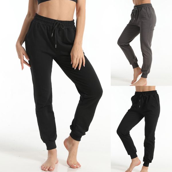 

women casual pants solid running pants sport pencil women cotton soft home wear long joggers gym trousers running, Black;white