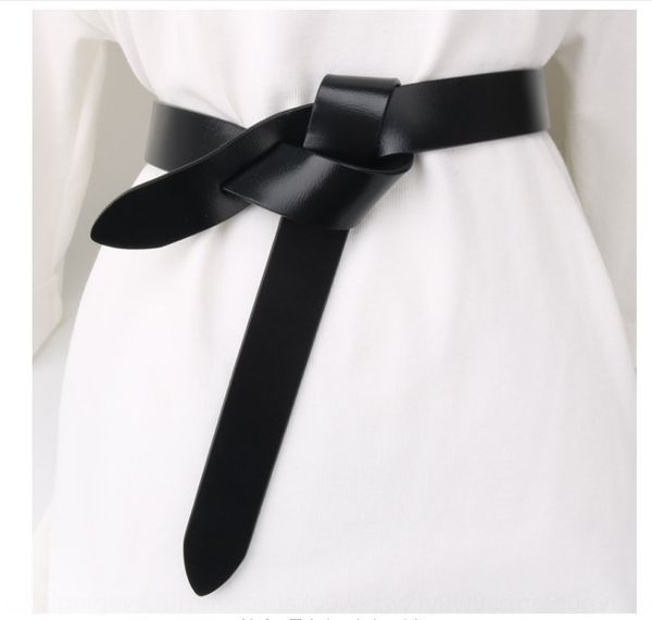 

genuine leather cowhide belt women's cool ins style fine decoration western fitting slim slim skirt skirt simple all-match pants belt, Black;brown