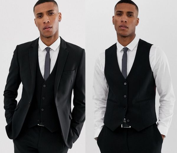 

новые поступления одна пуговица черный жених смокинги вырез отворот шафер жених мужчины свадебные костюмы жених (куртка + брюки+жилет, Black;gray