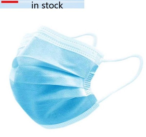 

dhl fedex wholesale disposable mask ce masks children thick 3-layer nonwovens blue mascarillas masques cloth face masks