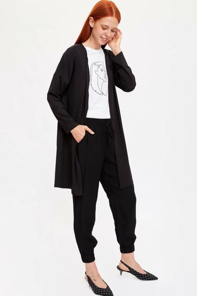 

defacto woman fashion sport trousers female casual drawstring loose pants ladies comfort loose sweatpants new - l5401az19sm, Black;white