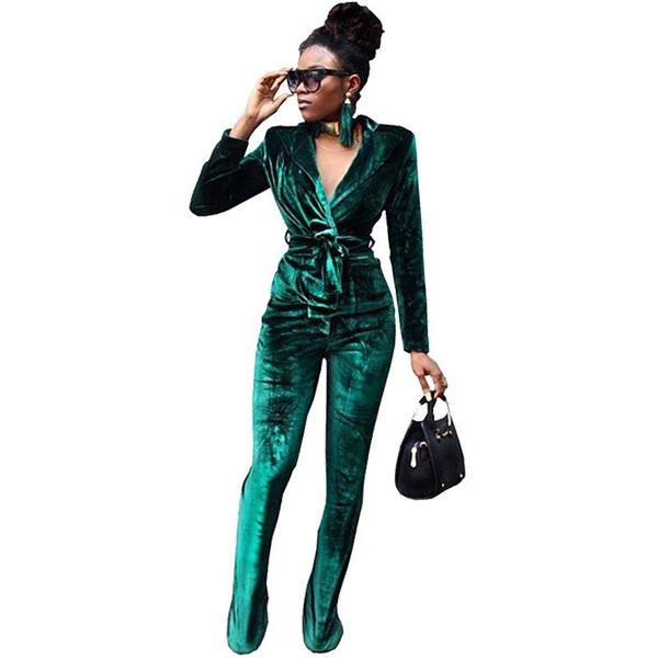 

winter velvet suit womens tracksuits two piece sets long sleeve turn down collared jacket +long pants ladies trouser suits funny, Gray