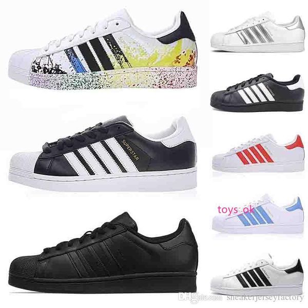 

originals 2019 brand superstars designer casual shoes men women black white gold green red super star fashion mens flat sneakers size 36-45