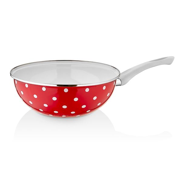 

28 cm enamel wok pan masterchef pan