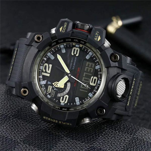 

Горячие Продажа ПРГ-1000 Mens Sport Waterproof Роскошные часы Смола Shock Resist Кварцевый Батарея